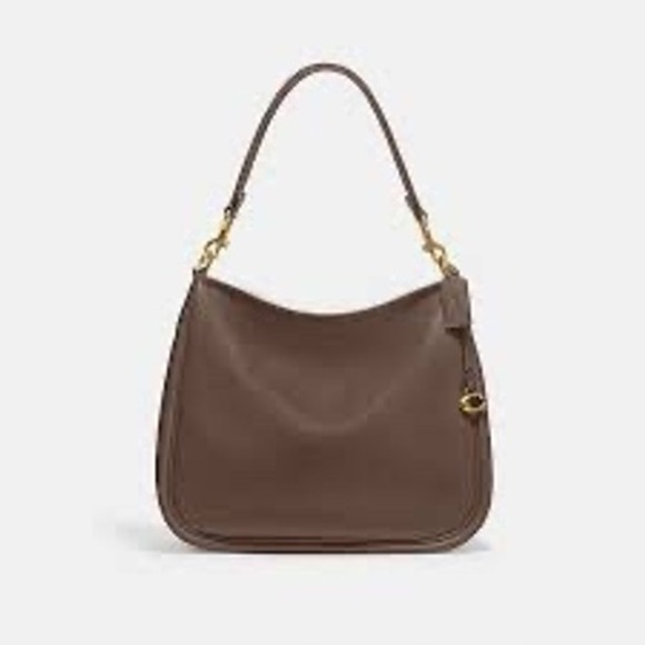 Coach Handbags - Coach Cary Shoulder Bag Dark Stone Pebble Leather CC437 Crossbody Hobo